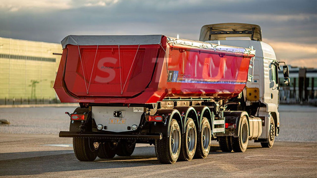 STU 3 AXLE TIPPER TRAILER / 3 ESSİEUX REMORQUE BENNE - Volquete semirremolque: foto 1 STU 3 AXLE TIPPER TRAILER / 3 ESSİEUX REMORQUE BENNE - Volquete semirremolque: foto 1