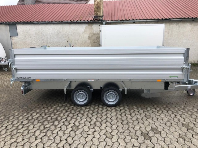 Humbaur 3-Seitenkipper HTK 3500.41 Alu mit BW-Aufsatz, 4100 x 2100 x 350 mm, 3,5 to. - Volquete remolque: foto 3 Humbaur 3-Seitenkipper HTK 3500.41 Alu mit BW-Aufsatz, 4100 x 2100 x 350 mm, 3,5 to. - Volquete remolque: foto 3