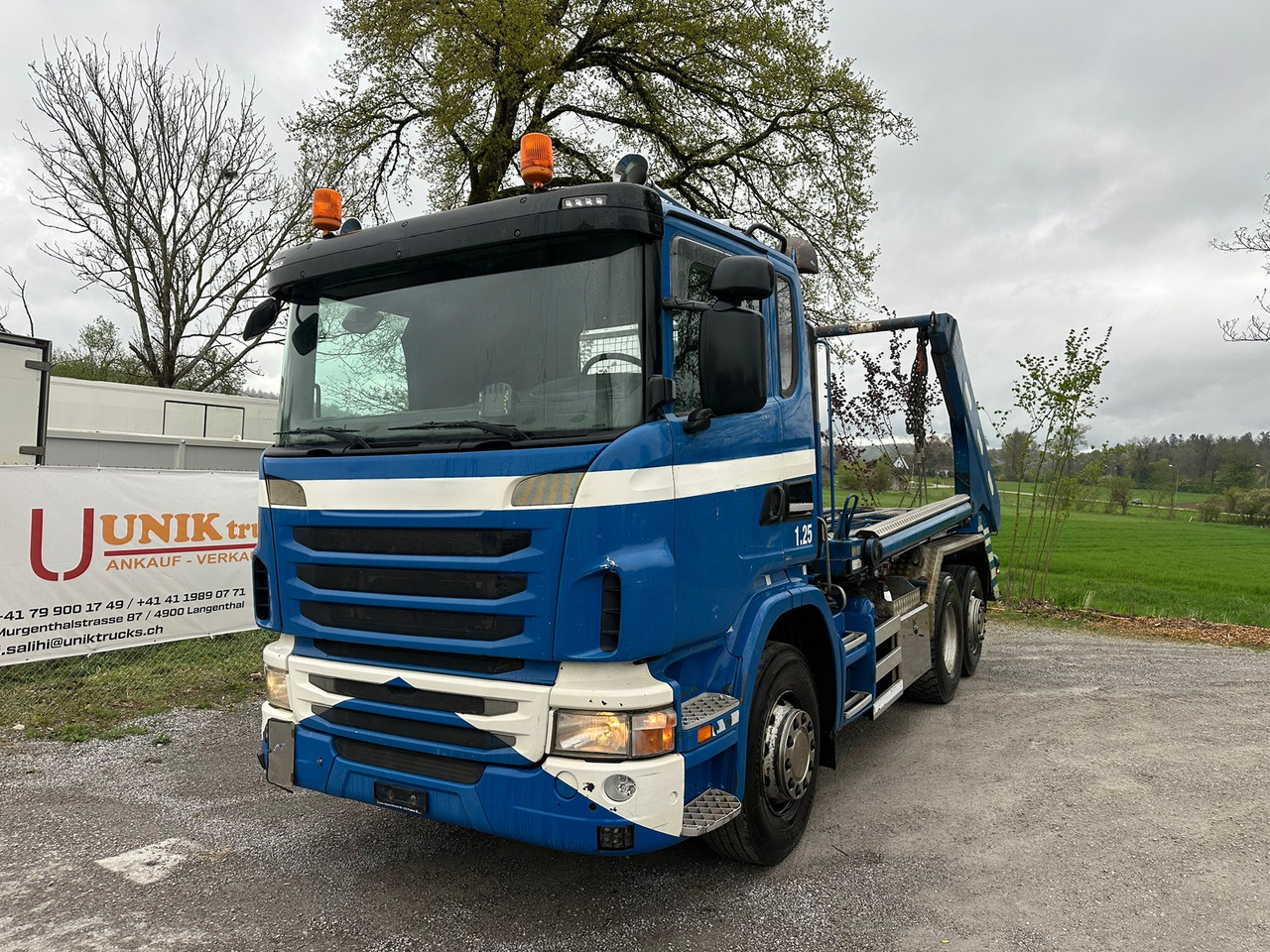 SCANIA G440 6x2 Wechselsistem asphalt thermo - Portacontenedor de cadenas camión: foto 1 SCANIA G440 6x2 Wechselsistem asphalt thermo - Portacontenedor de cadenas camión: foto 1