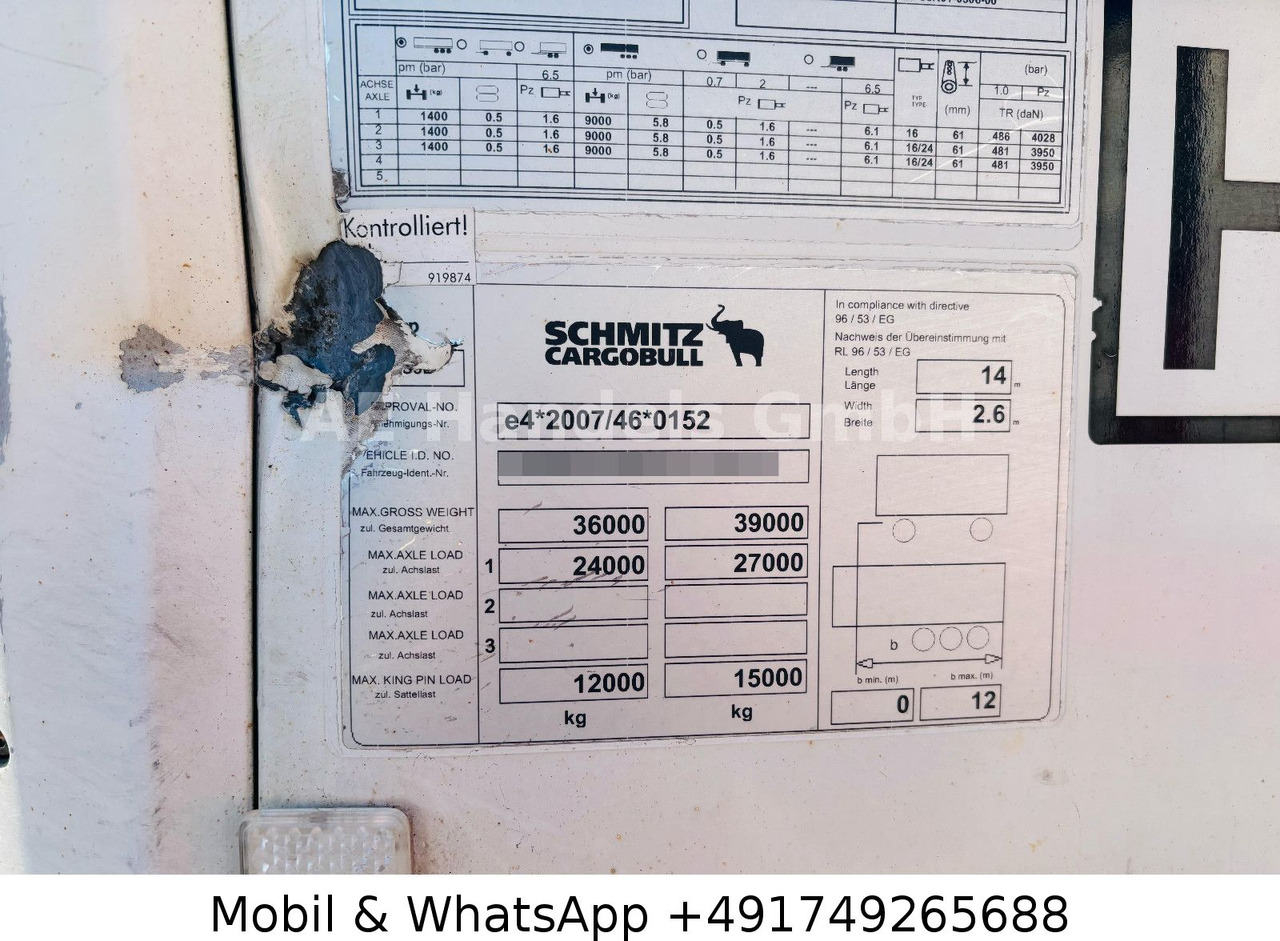 Leasing financiero de  Schmitz Cargobull SKO 24/13.4 FP60 Cool *Carrier-Vector-1950/+-30° leasing Schmitz Cargobull SKO 24/13.4 FP60 Cool *Carrier-Vector-1950/+-30°: foto 16