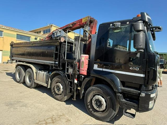 Iveco TRAKKER 410 EEV BI-BENNE GRUE MARREL 8X4 - Volquete camión: foto 1 Iveco TRAKKER 410 EEV BI-BENNE GRUE MARREL 8X4 - Volquete camión: foto 1