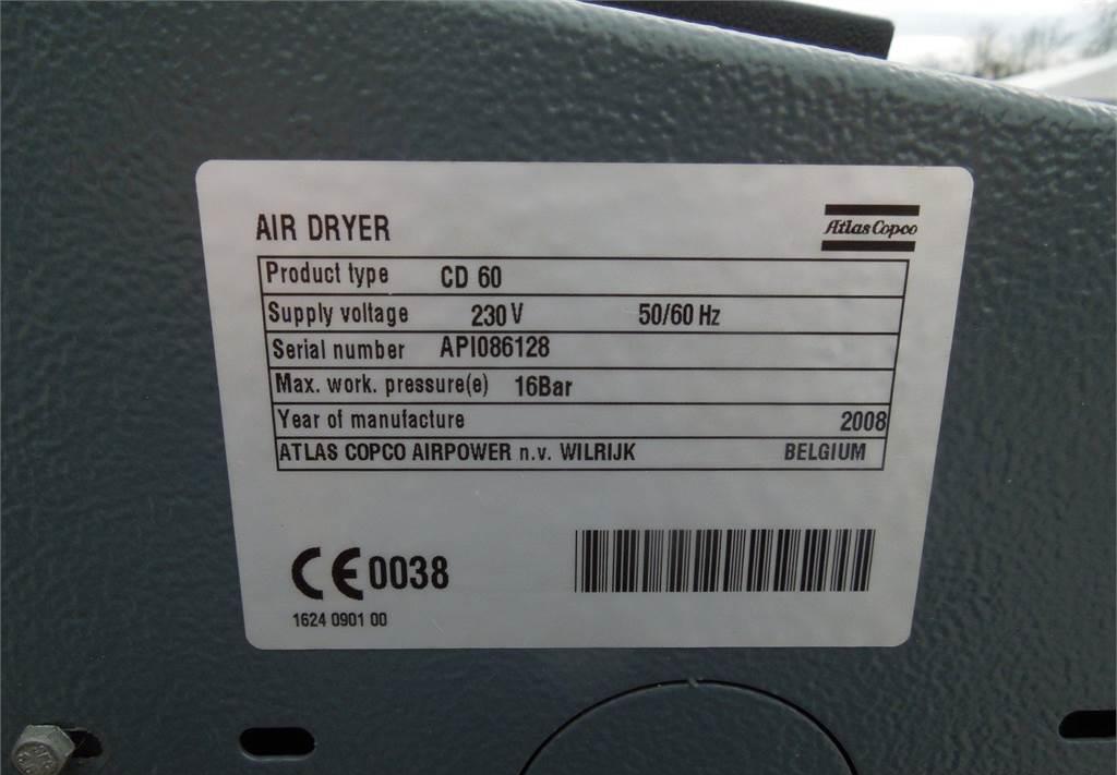 Atlas Copco OSUSZACZ ADSORPCYJNY CD 60 3,60M3/MIN 2008R - Compresor de aire: foto 3 Atlas Copco OSUSZACZ ADSORPCYJNY CD 60 3,60M3/MIN 2008R - Compresor de aire: foto 3