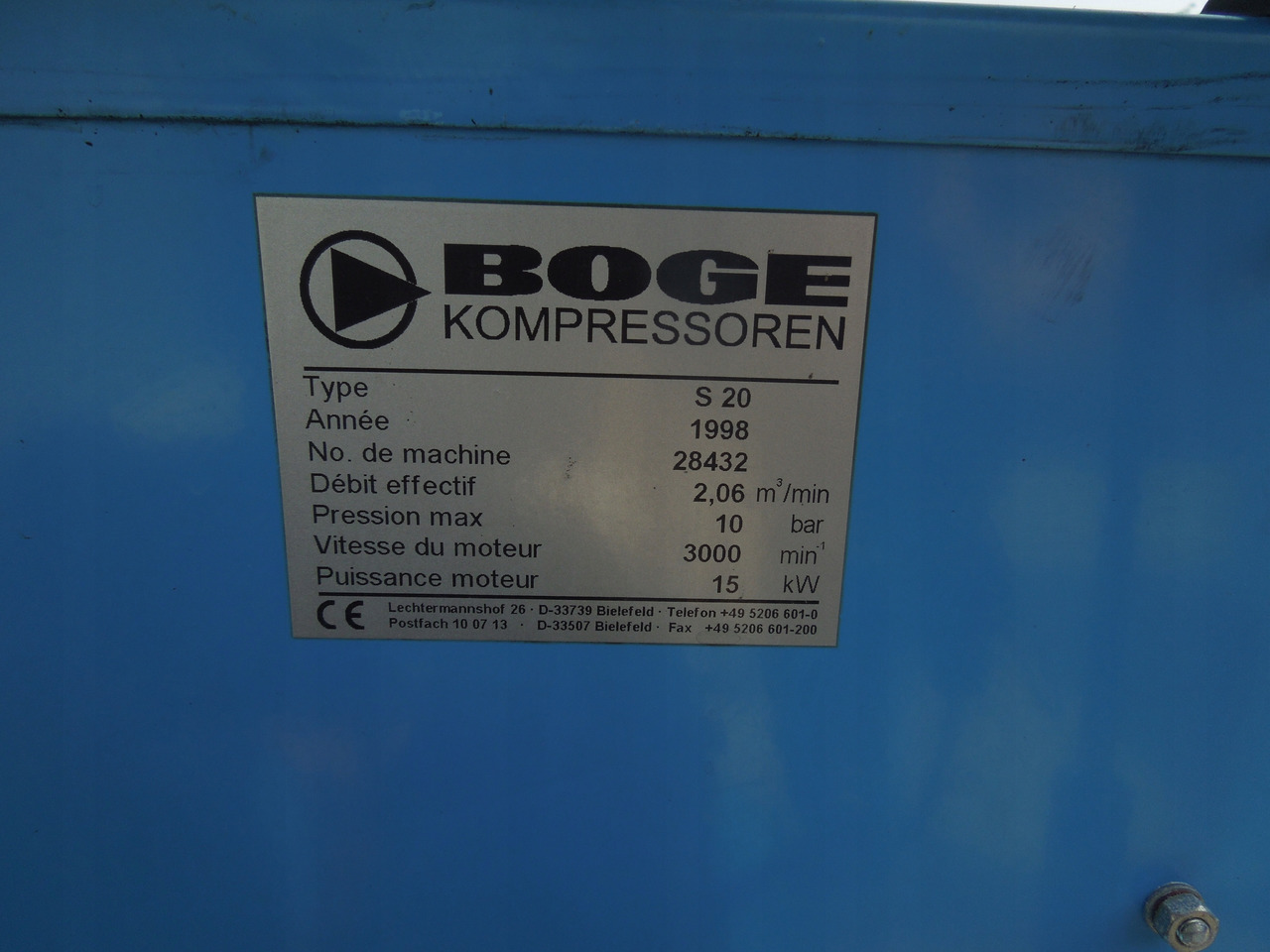 BOGE S20 - Compresor de aire: foto 4 BOGE S20 - Compresor de aire: foto 4