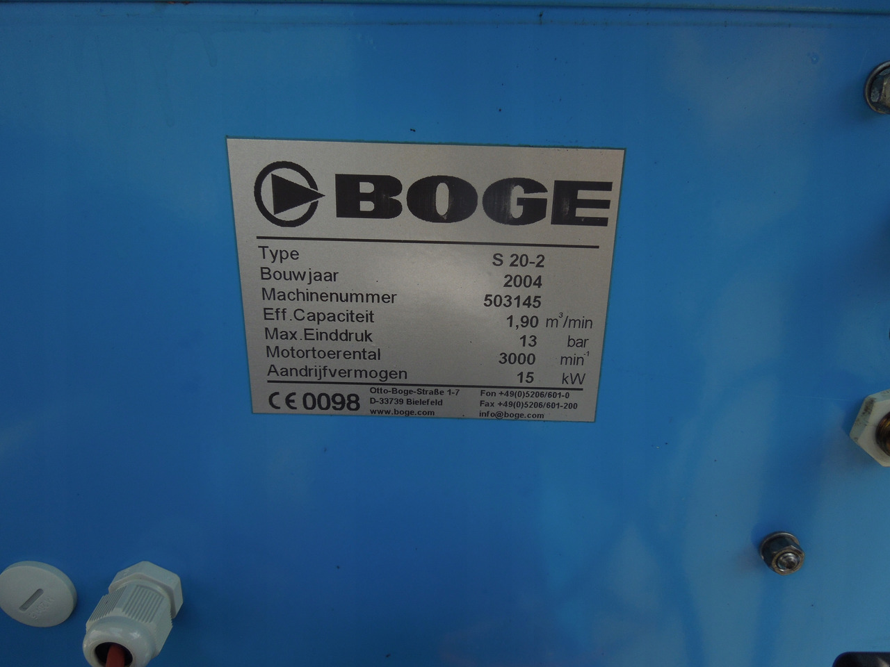 Boge S20-2 - Compresor de aire: foto 4 Boge S20-2 - Compresor de aire: foto 4