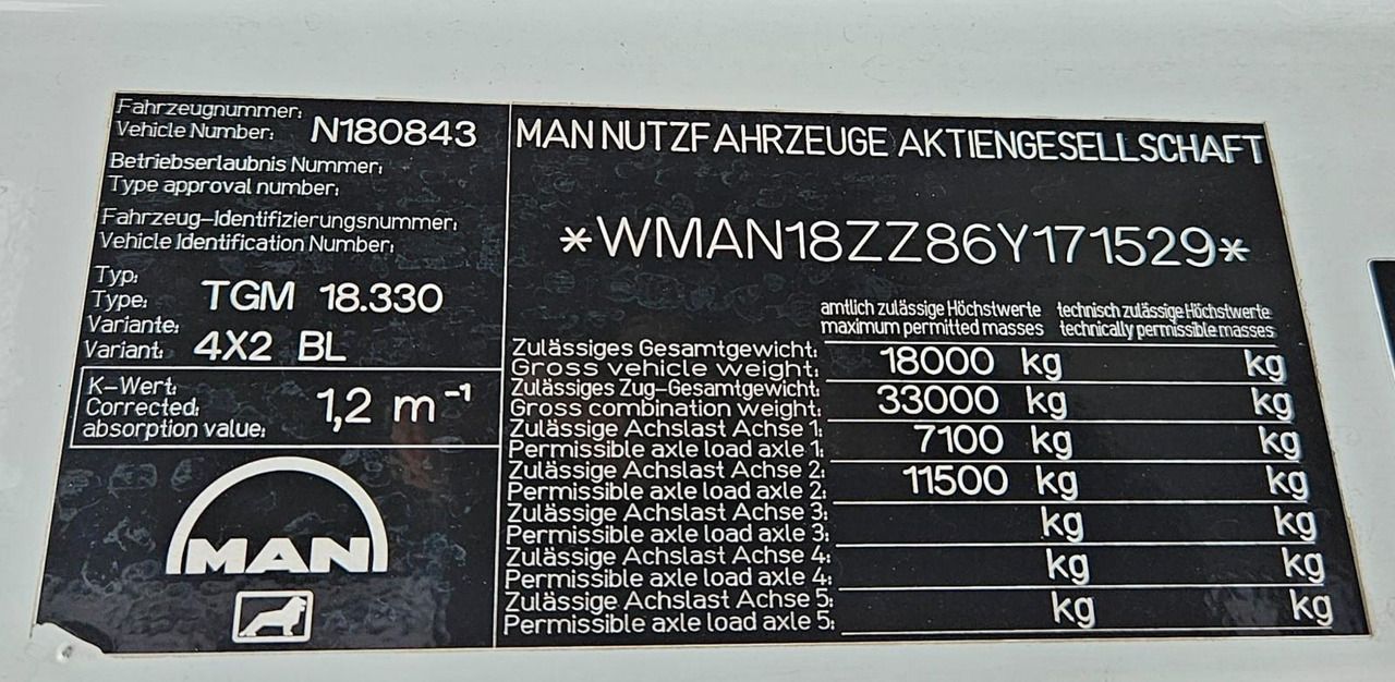Limpieza de alcantarillado MAN TGM 18.330 Holzmann Mabo 7,4m3 Kanalreiniger ADR: foto 15 Limpieza de alcantarillado MAN TGM 18.330 Holzmann Mabo 7,4m3 Kanalreiniger ADR: foto 15