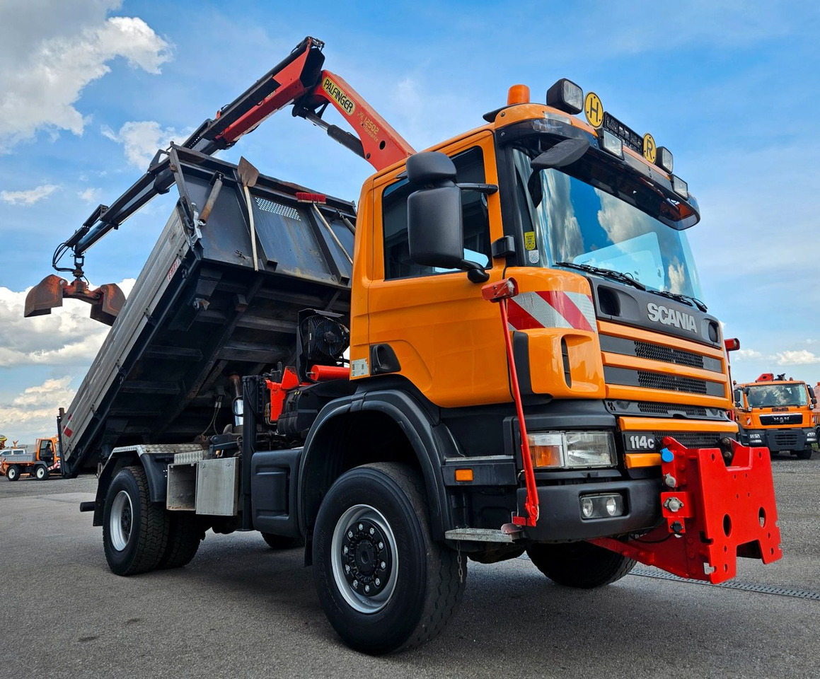 Scania P114 CB 380 4x4 Palfinger PK12502 Kran Funk - Volquete camión, Camión grúa: foto 3 Scania P114 CB 380 4x4 Palfinger PK12502 Kran Funk - Volquete camión, Camión grúa: foto 3