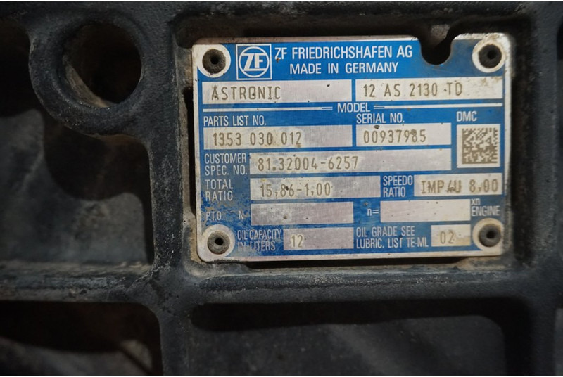 ZF 12AS2130DD TGS  81.32004-6257 - Caja de cambios para Camión: foto 5 ZF 12AS2130DD TGS  81.32004-6257 - Caja de cambios para Camión: foto 5