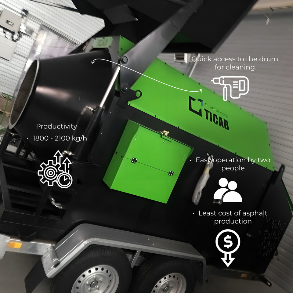TICAB New Mini-asphalt plant, Asphalt Recycler, Manufacturer, 2.0 t per hour - Planta de asfalto: foto 4 TICAB New Mini-asphalt plant, Asphalt Recycler, Manufacturer, 2.0 t per hour - Planta de asfalto: foto 4