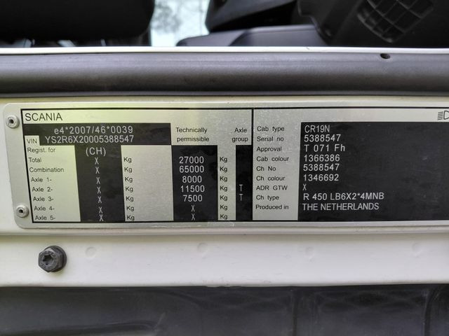 Leasing financiero de  Scania R450 LB 6x2, ADR, E6,Schwarzmüller,Diesel/Benzin leasing Scania R450 LB 6x2, ADR, E6,Schwarzmüller,Diesel/Benzin: foto 30