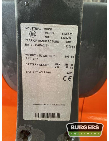BT SWE120 - Apilador: foto 5 BT SWE120 - Apilador: foto 5