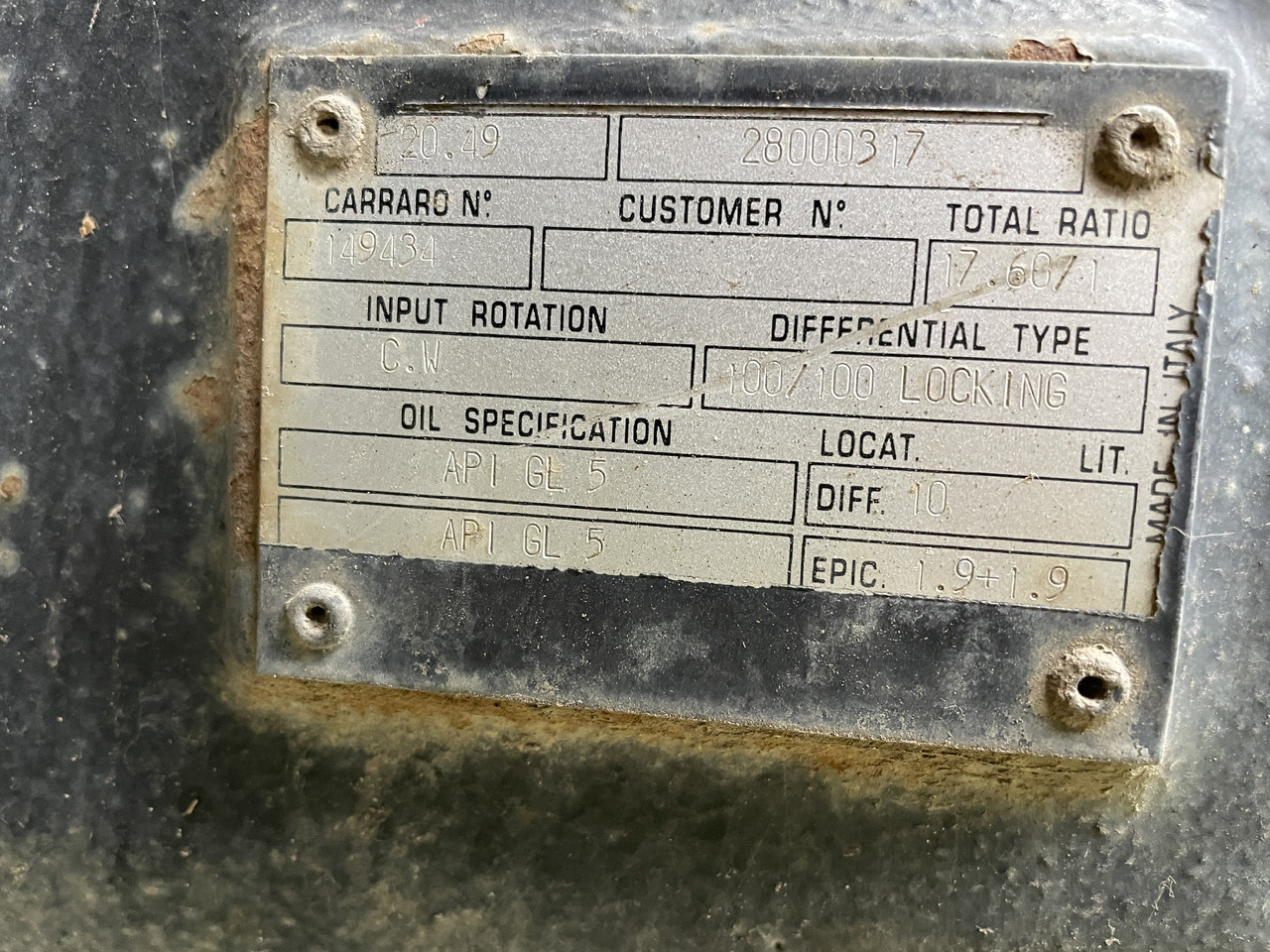 Carraro 20.49 149434 - oś przednia - zwolnica zwrotnica półoś obudowa mostu - Mangueta para Maquinaria agrícola: foto 4 Carraro 20.49 149434 - oś przednia - zwolnica zwrotnica półoś obudowa mostu - Mangueta para Maquinaria agrícola: foto 4