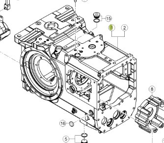 Claas Axion 870 Obudowa Tylnego Mostu 0011430140 0011430190 - Eje y piezas para Maquinaria agrícola: foto 1 Claas Axion 870 Obudowa Tylnego Mostu 0011430140 0011430190 - Eje y piezas para Maquinaria agrícola: foto 1