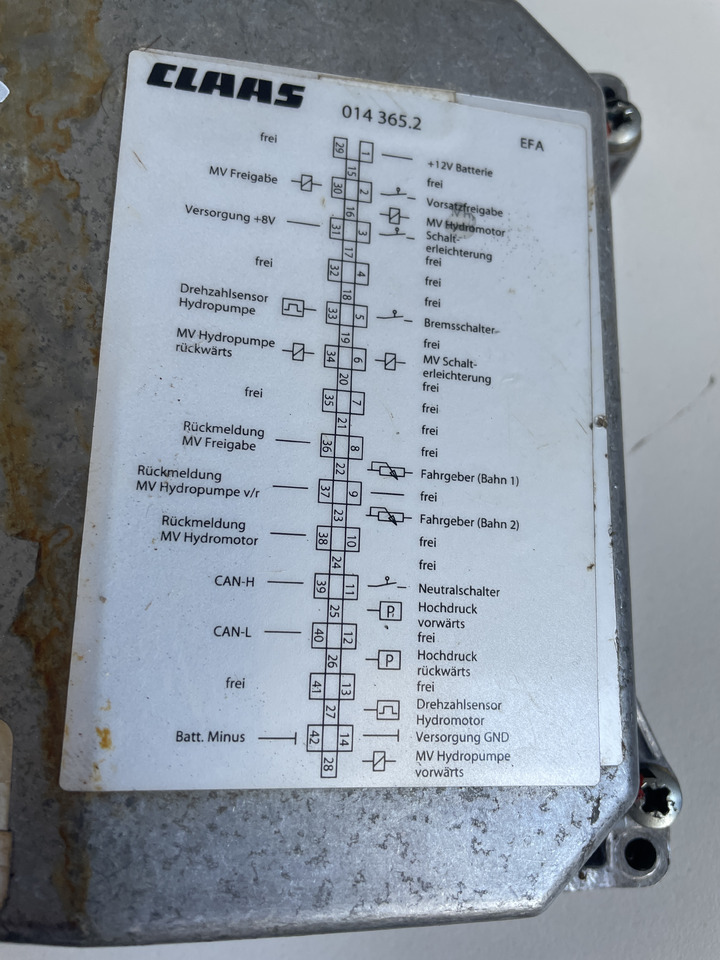 Claas Jaguar - moduł sterownik 014365.2 - Sistema eléctrico para Cosechadora de forraje: foto 2 Claas Jaguar - moduł sterownik 014365.2 - Sistema eléctrico para Cosechadora de forraje: foto 2