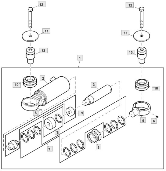 John Deere 8245R 8270R 8295R 8320R 8335R 8345R 8370R 8400R - siłownik hydrauliczny TA20416 TA20415 - Cilindro hidráulico para Maquinaria agrícola: foto 1 John Deere 8245R 8270R 8295R 8320R 8335R 8345R 8370R 8400R - siłownik hydrauliczny TA20416 TA20415 - Cilindro hidráulico para Maquinaria agrícola: foto 1