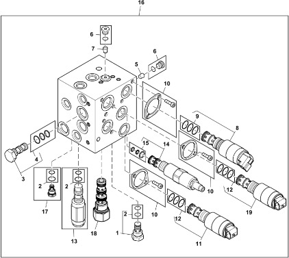 John Deere 9470RX - Hydraul.zawór ciśnieniowy SJ30464 (Hamulec) - Válvula de freno para Tractor: foto 1 John Deere 9470RX - Hydraul.zawór ciśnieniowy SJ30464 (Hamulec) - Válvula de freno para Tractor: foto 1