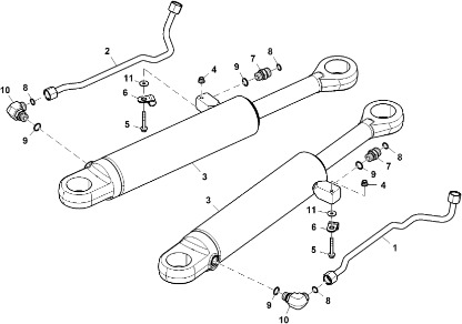 John Deere 9470RX - Siłownik hydrauliczny AHC18387 (Kierowanie) - Cilindro hidráulico para Maquinaria agrícola: foto 1 John Deere 9470RX - Siłownik hydrauliczny AHC18387 (Kierowanie) - Cilindro hidráulico para Maquinaria agrícola: foto 1