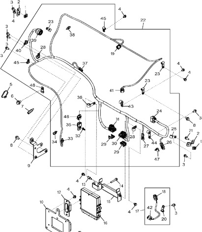 John Deere 9470RX - Wiązka przewodów DZ102216 (Silnik) - Cables/ Alambres para Maquinaria agrícola: foto 1 John Deere 9470RX - Wiązka przewodów DZ102216 (Silnik) - Cables/ Alambres para Maquinaria agrícola: foto 1