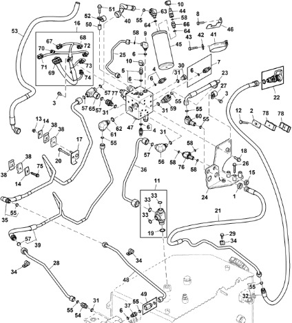 John Deere 9470RX - Zawór RE592586 (Hamulec) - Válvula de freno para Maquinaria agrícola: foto 1 John Deere 9470RX - Zawór RE592586 (Hamulec) - Válvula de freno para Maquinaria agrícola: foto 1
