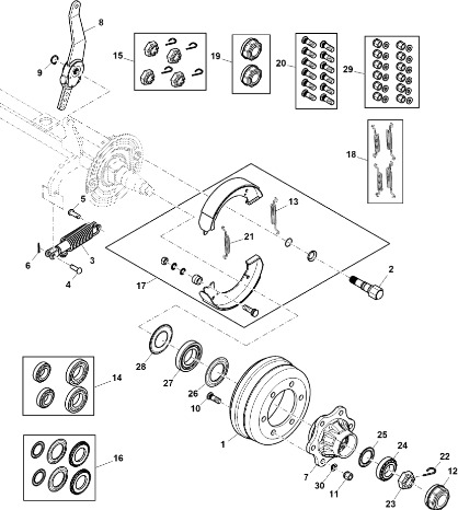 John Deere 960 - Piasta CC129021 (Hamulce) - Piezas de freno para Rotoempacadora: foto 1 John Deere 960 - Piasta CC129021 (Hamulce) - Piezas de freno para Rotoempacadora: foto 1