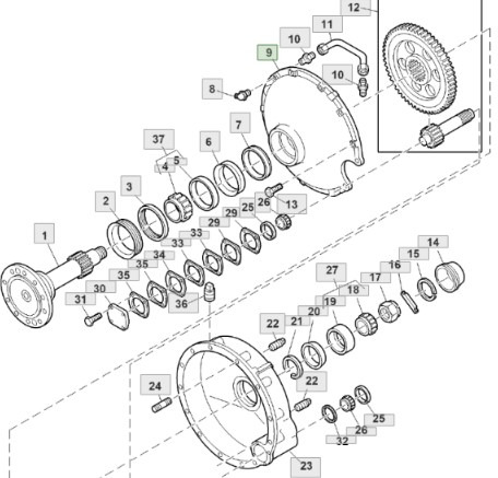 John Deere 9780CTS 9780HM 9780 CTS Napęd Główny Zwrotnica Zwolnica DE31747 DE31746 - Mando final para Maquinaria agrícola: foto 1 John Deere 9780CTS 9780HM 9780 CTS Napęd Główny Zwrotnica Zwolnica DE31747 DE31746 - Mando final para Maquinaria agrícola: foto 1