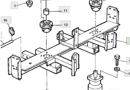 John Deere 9780CTS 9780HM 9780 CTS Rama Rozrzutnika Plew AH156686 CZĘŚCI - Bastidor/ Chasis para Maquinaria agrícola: foto 1 John Deere 9780CTS 9780HM 9780 CTS Rama Rozrzutnika Plew AH156686 CZĘŚCI - Bastidor/ Chasis para Maquinaria agrícola: foto 1