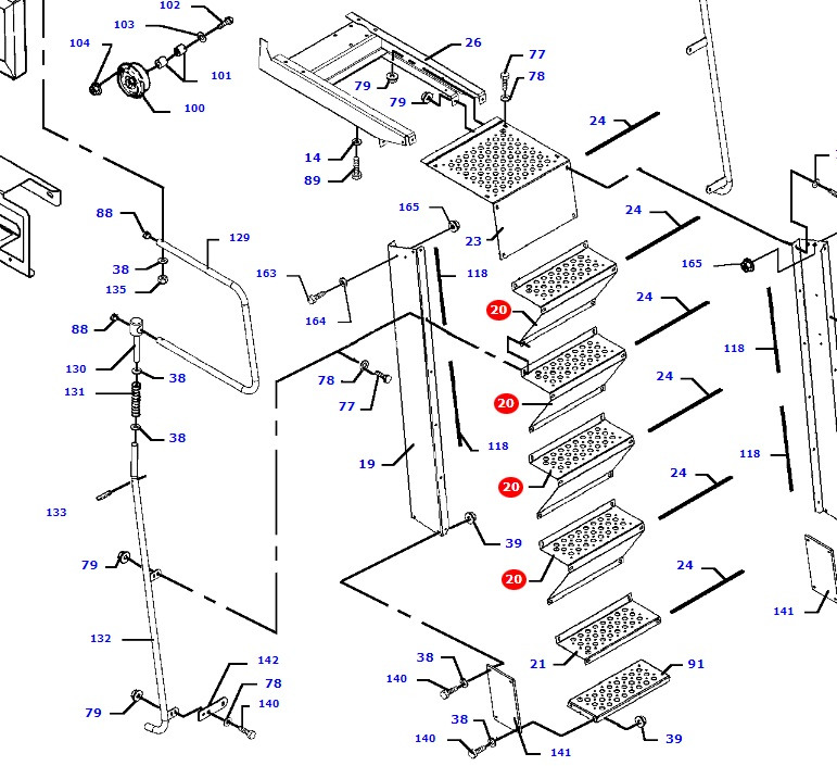 Massey Fergusson MF 30 32 - schody drabinka wejście KOMPLET D28981265 - Peldaño para Maquinaria agrícola: foto 1 Massey Fergusson MF 30 32 - schody drabinka wejście KOMPLET D28981265 - Peldaño para Maquinaria agrícola: foto 1