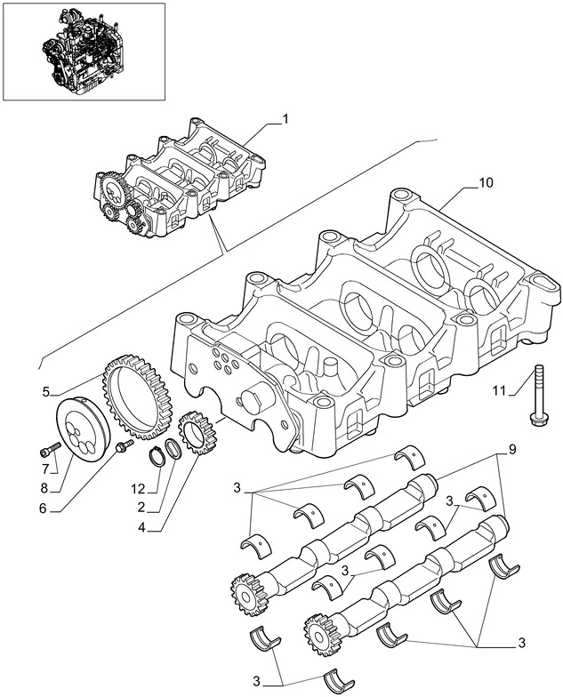 New Holland T6010 T6070 Obudowa 2855744 - Motor y piezas para Tractor: foto 1 New Holland T6010 T6070 Obudowa 2855744 - Motor y piezas para Tractor: foto 1
