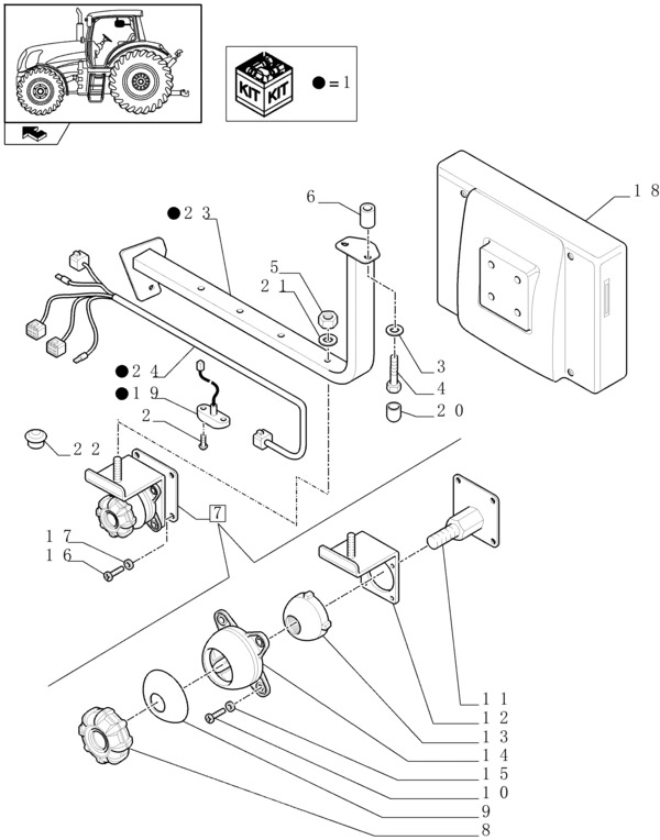 New Holland T6010 Urzadz ster monitora 84126831 - Cabina e interior para Tractor: foto 1 New Holland T6010 Urzadz ster monitora 84126831 - Cabina e interior para Tractor: foto 1