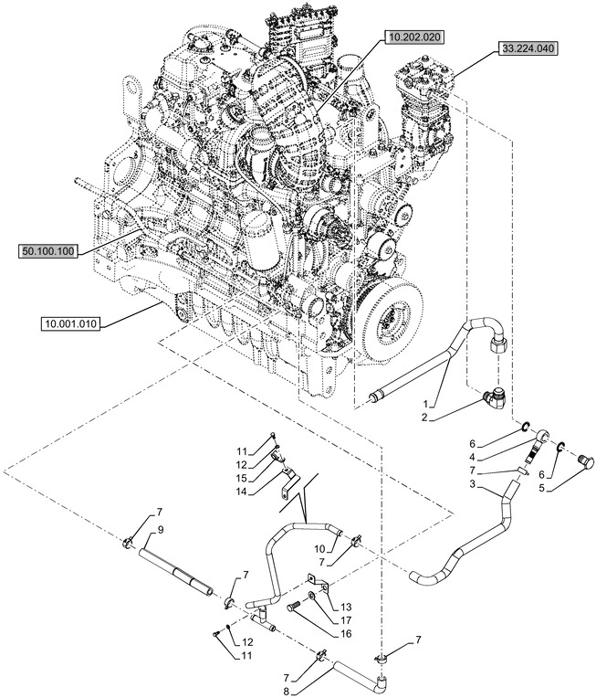 New Holland T6090 T6070 Rurka 47515780 - Motor y piezas para Tractor: foto 1 New Holland T6090 T6070 Rurka 47515780 - Motor y piezas para Tractor: foto 1