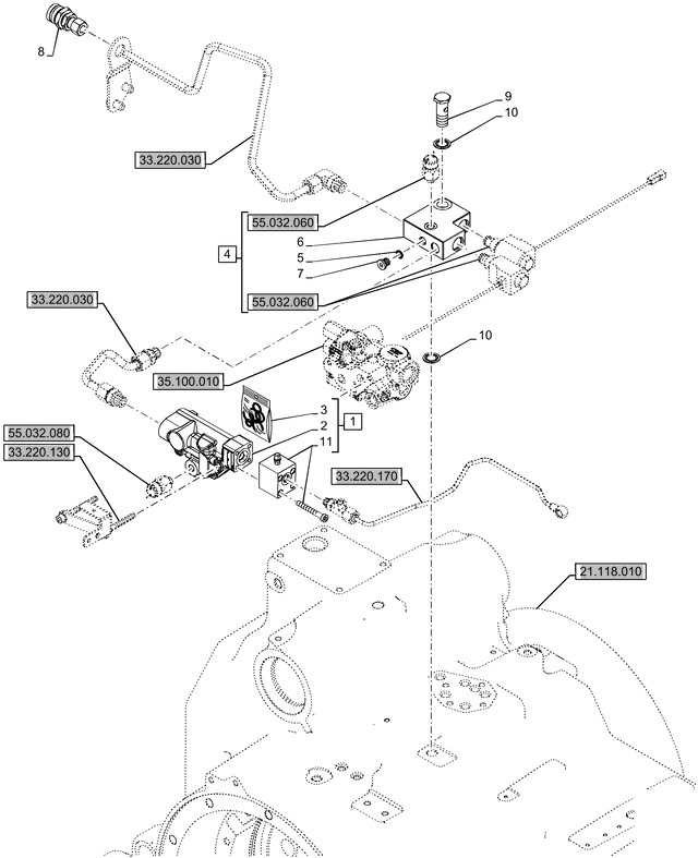 New Holland T6090 T6070 Zawór hamulca 48096352 - Válvula de freno para Maquinaria agrícola: foto 1 New Holland T6090 T6070 Zawór hamulca 48096352 - Válvula de freno para Maquinaria agrícola: foto 1