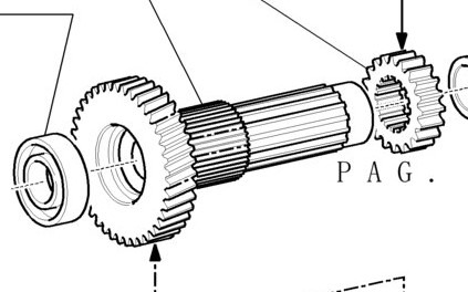 New Holland T7 T6050 TM165 TM155 TM150 TM140 TM145 TM180 Wałek Napędzany 5166028 - Caja de cambios y piezas para Maquinaria agrícola: foto 1 New Holland T7 T6050 TM165 TM155 TM150 TM140 TM145 TM180 Wałek Napędzany 5166028 - Caja de cambios y piezas para Maquinaria agrícola: foto 1