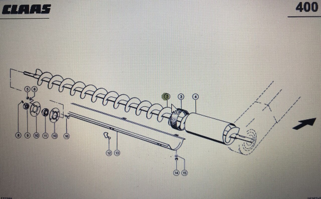 00 0757 248 1/Claas Lexion ślimak powrotu/Lexion 580 670 460-440 600 770 780-760 480 - Piezas de recambio para Cosechadora de granos: foto 1 00 0757 248 1/Claas Lexion ślimak powrotu/Lexion 580 670 460-440 600 770 780-760 480 - Piezas de recambio para Cosechadora de granos: foto 1