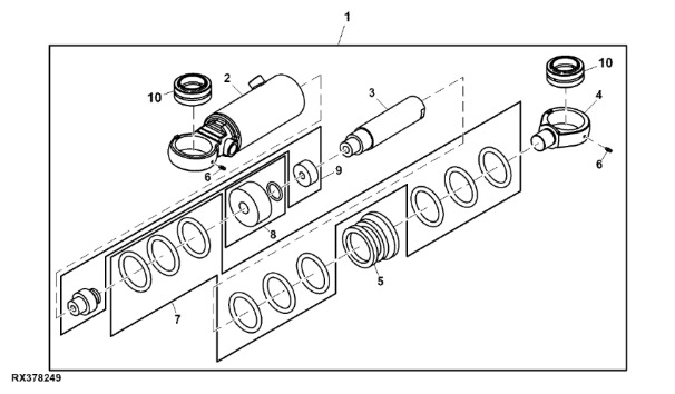 RE184016 John Deere 8345R - Siłownik hydrauliczny - Cilindro hidráulico para Maquinaria agrícola: foto 1 RE184016 John Deere 8345R - Siłownik hydrauliczny - Cilindro hidráulico para Maquinaria agrícola: foto 1