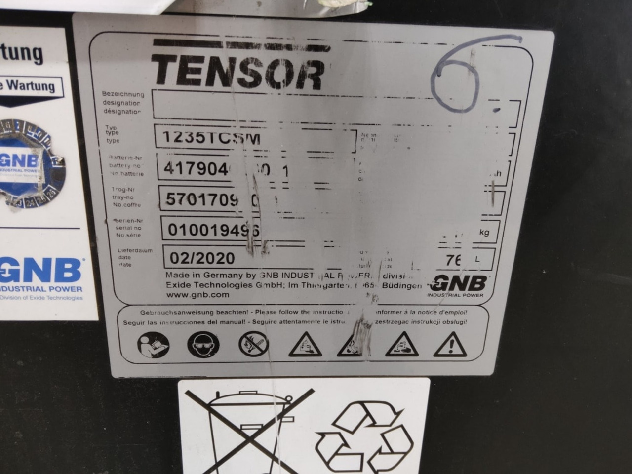 GNB Battery 48V 640Ah - Acumulador para Equipo de manutención: foto 2 GNB Battery 48V 640Ah - Acumulador para Equipo de manutención: foto 2