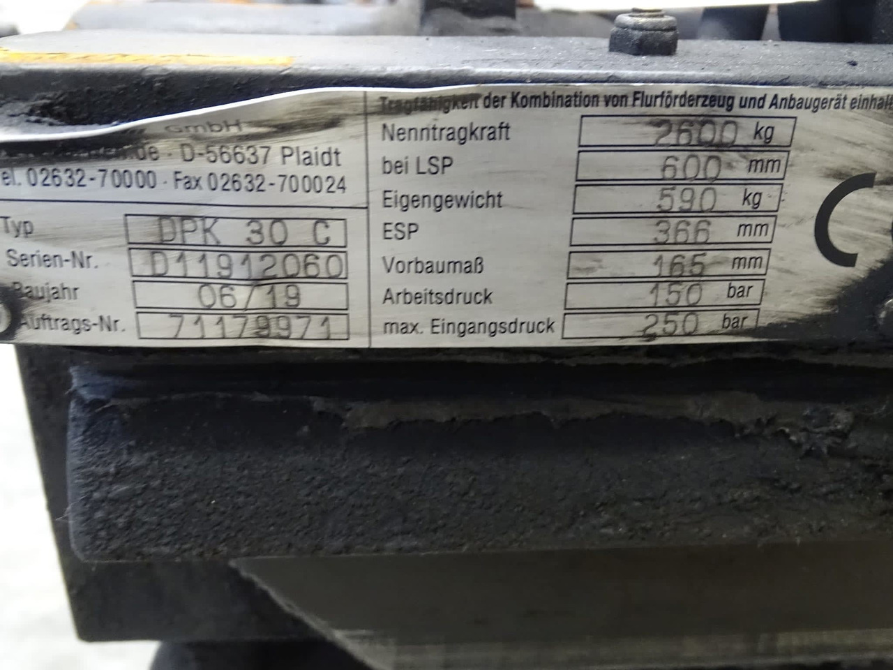 Durwen Double pallet clamp FEM3 DPK30C - Implemento para Equipo de manutención: foto 3 Durwen Double pallet clamp FEM3 DPK30C - Implemento para Equipo de manutención: foto 3