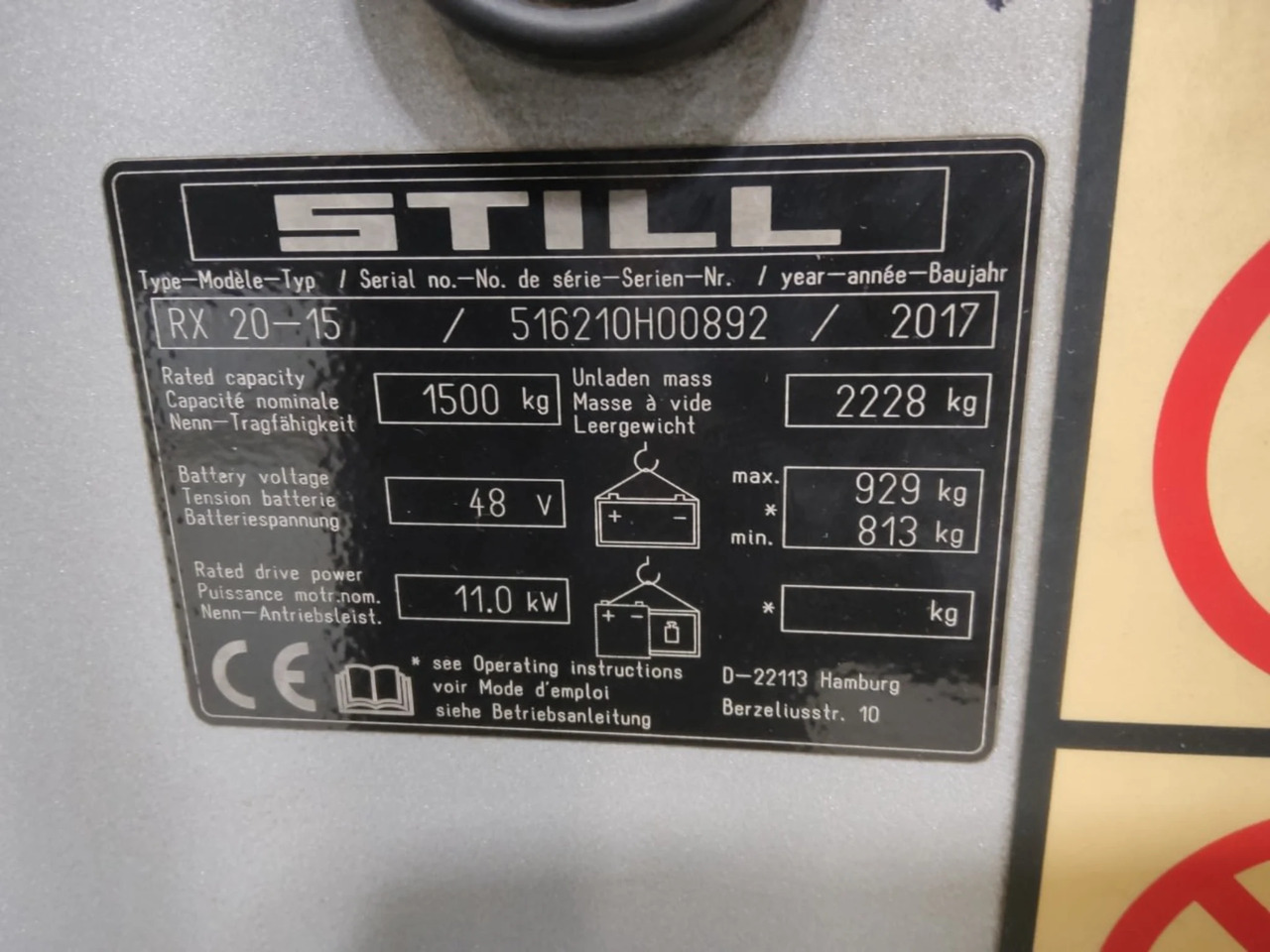 STILL RX20-15 - Carretilla elevadora eléctrica: foto 5 STILL RX20-15 - Carretilla elevadora eléctrica: foto 5