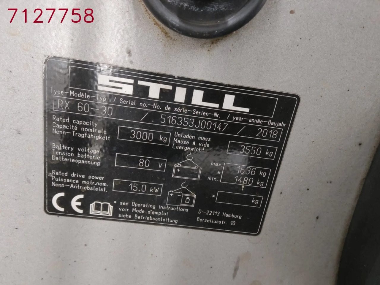 STILL RX60-30 - Carretilla elevadora eléctrica: foto 5 STILL RX60-30 - Carretilla elevadora eléctrica: foto 5