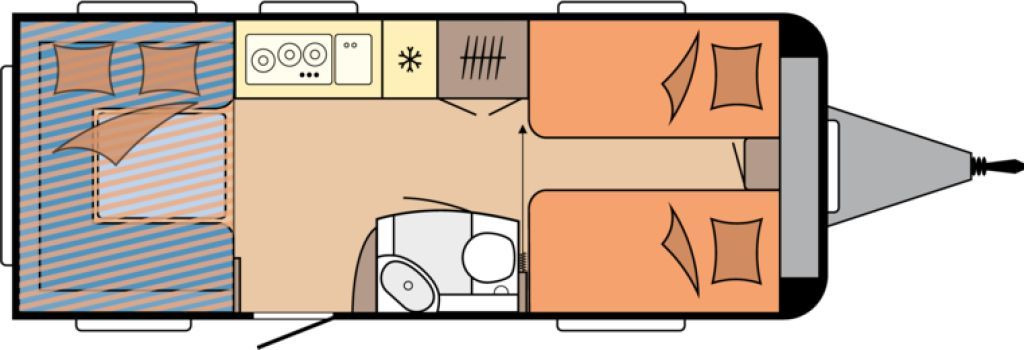 Hobby De Luxe 515 UHL 2000kg. Backofen, Dunsthaube + - Caravana: foto 2 Hobby De Luxe 515 UHL 2000kg. Backofen, Dunsthaube + - Caravana: foto 2
