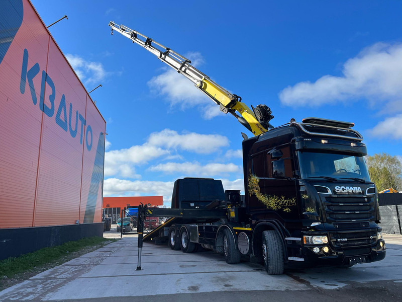 Portavehículos camión Scania R 560 8x4 PK 34002 / WINCH / FALCOM FAS 12000 / PLATFORM L=6564 mm: foto 8