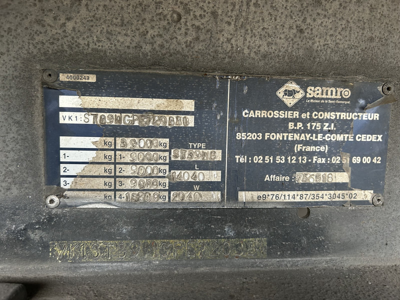 Semirremolque lona Samro ST39WGPE / Curtainside Trailer / BPW Disk / APK TUV 02-26: foto 16 Semirremolque lona Samro ST39WGPE / Curtainside Trailer / BPW Disk / APK TUV 02-26: foto 16