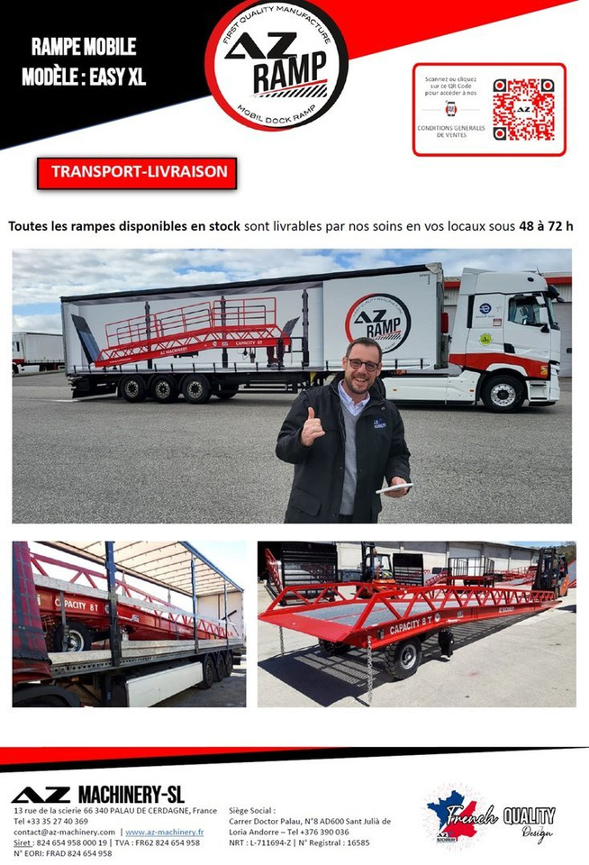 Rampa de carga nuevo AZ RAMP-EASY XL-8 LS. Long slope Mobil Loading Ramp 8 t Capacity: foto 6