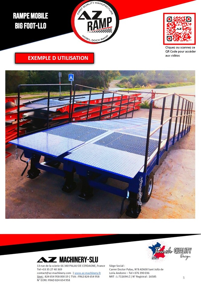 Rampa de carga nuevo AZ RAMP KING VERSION, BIG FOOT 15 T mobile loading ramp: foto 8 Rampa de carga nuevo AZ RAMP KING VERSION, BIG FOOT 15 T mobile loading ramp: foto 8
