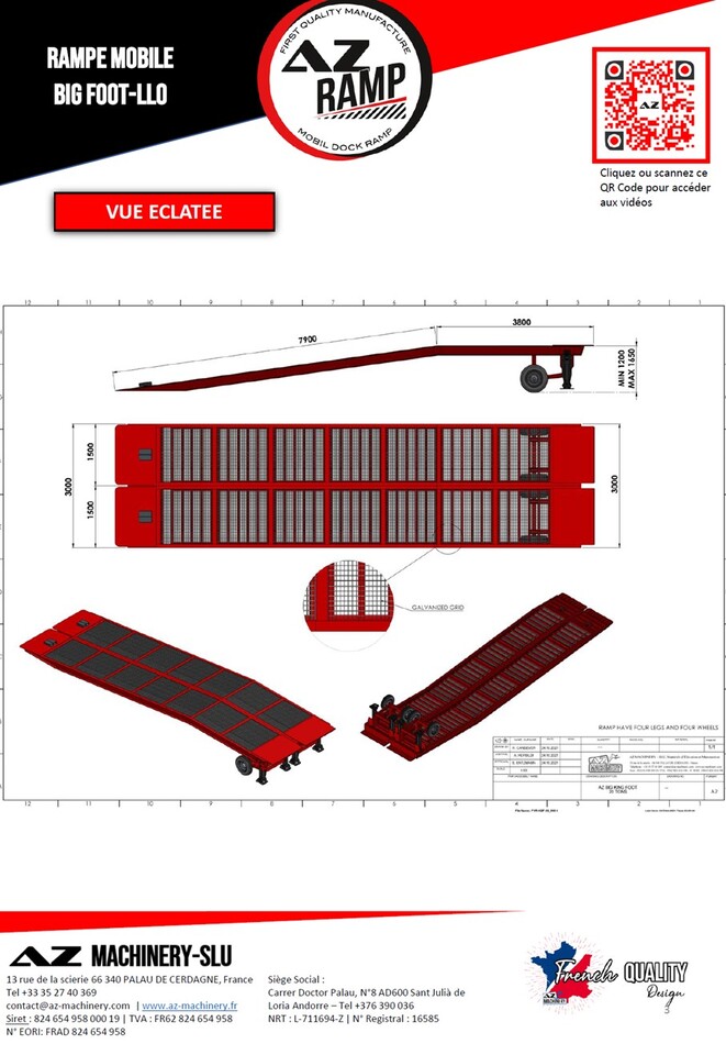 Rampa de carga nuevo AZ RAMP KING VERSION, BIG FOOT 15 T mobile loading ramp: foto 7 Rampa de carga nuevo AZ RAMP KING VERSION, BIG FOOT 15 T mobile loading ramp: foto 7