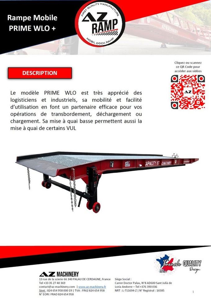 AZ RAMP-PRIME PRIME WLO + 8 . Industrial Mobil Loading Ramp - Rampa de carga: foto 3 AZ RAMP-PRIME PRIME WLO + 8 . Industrial Mobil Loading Ramp - Rampa de carga: foto 3
