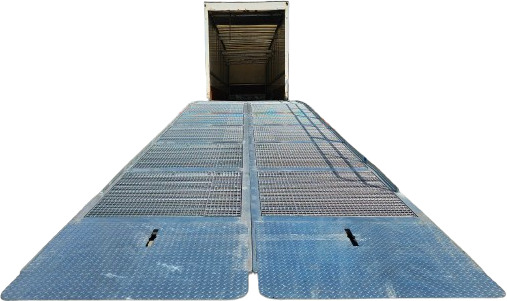 Large Mobile dock ramp, uncouplable AZ RAMP - KING VERSION, BIG FOOT L20 T-INOX - Rampa de carga: foto 1 Large Mobile dock ramp, uncouplable AZ RAMP - KING VERSION, BIG FOOT L20 T-INOX - Rampa de carga: foto 1