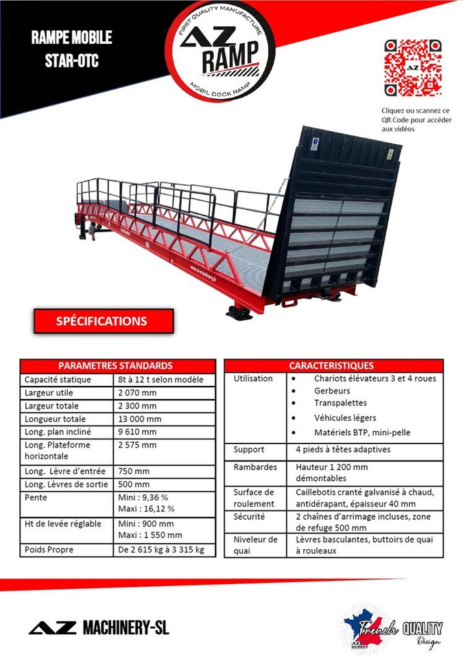 Loading Ramp with with hydraulic folding bridge - AZ RAMP - STAR-OTC- 8T. 8 ton capacity - Rampa de carga: foto 4 Loading Ramp with with hydraulic folding bridge - AZ RAMP - STAR-OTC- 8T. 8 ton capacity - Rampa de carga: foto 4