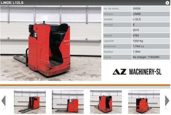 Used Electric Pallet stacker-Fenwick-L12LS - Transpaleta: foto 1 Used Electric Pallet stacker-Fenwick-L12LS - Transpaleta: foto 1