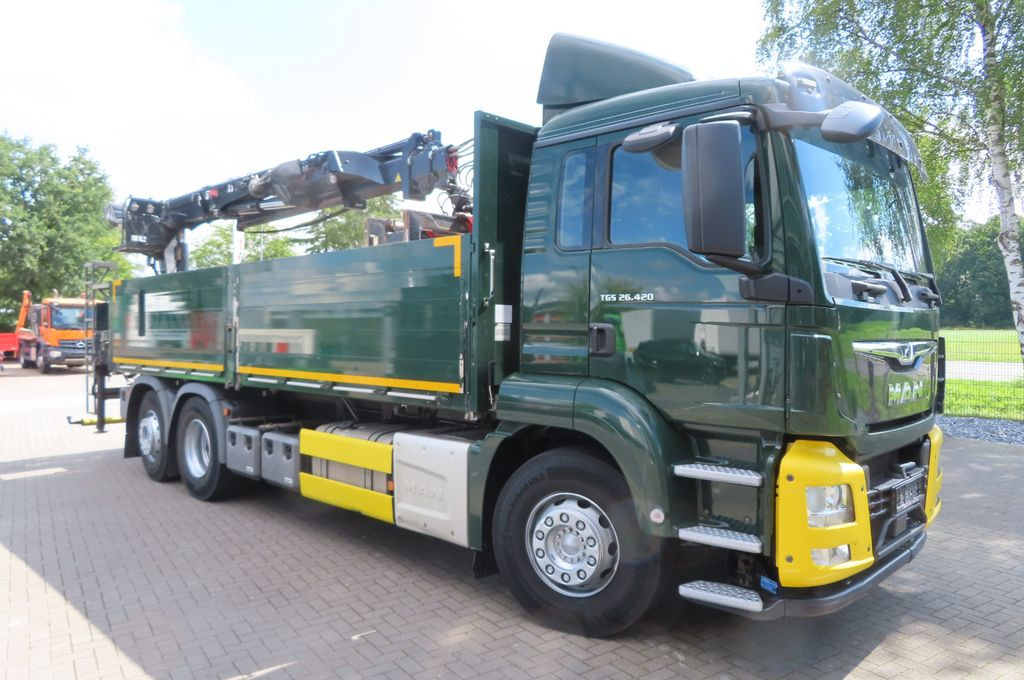 MAN TGX 26.500 6x2 - Baustoff - Kran HIAB - Camión grúa, Camión caja abierta: foto 1 MAN TGX 26.500 6x2 - Baustoff - Kran HIAB - Camión grúa, Camión caja abierta: foto 1