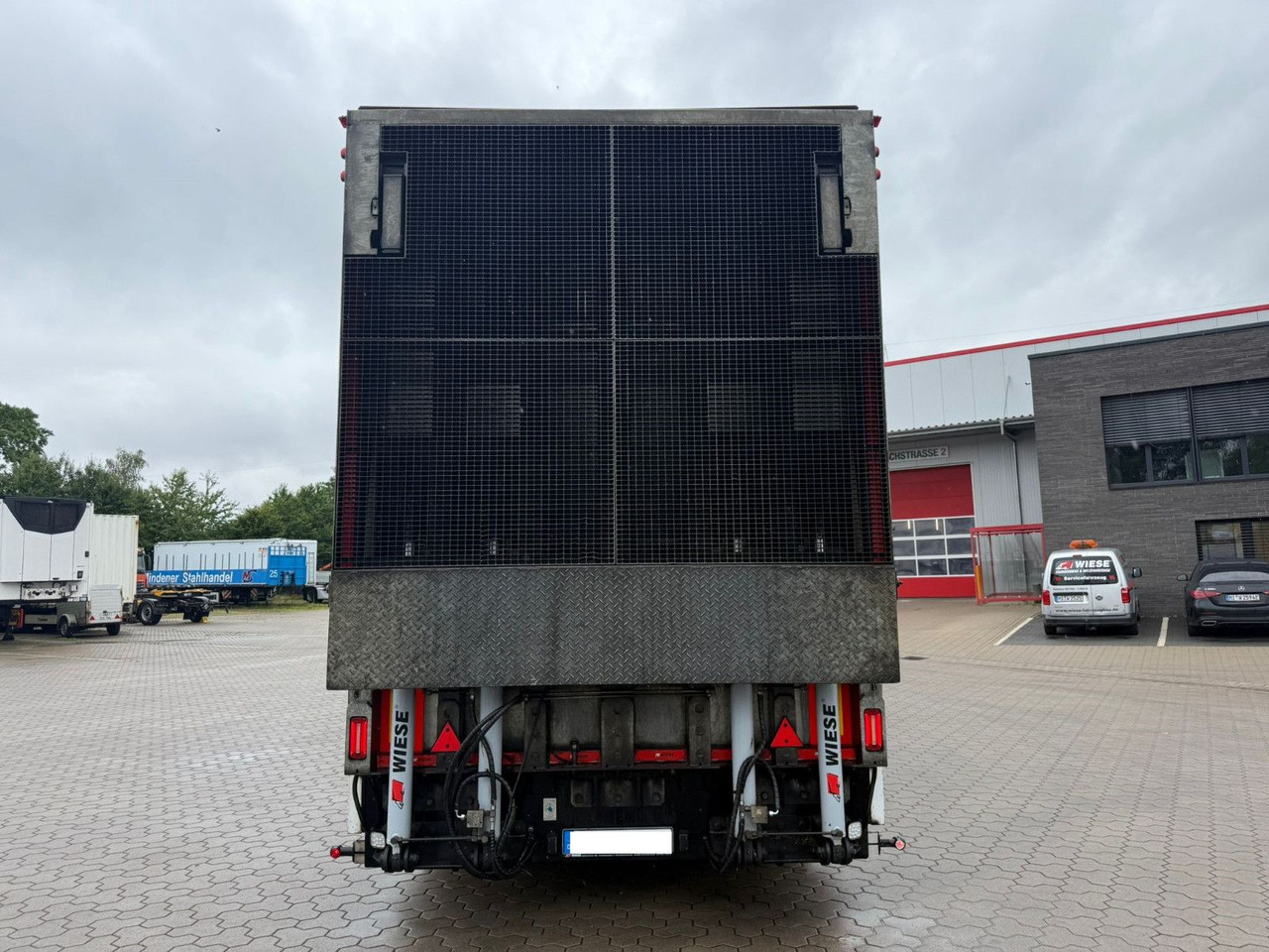 Góndola rebajadas semirremolque Wiese 4-Achs Mega Gabelstaplertransporter Rampe: foto 7