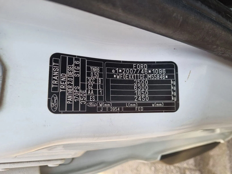 Caja abierta furgoneta, Furgoneta combi Ford Transit 2.0 TDCI 170 PK Open laadbak DC 6 Zits Euro 6: foto 8